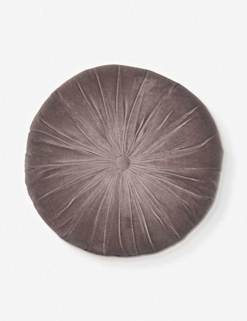 Coussin rond en velours Monroe