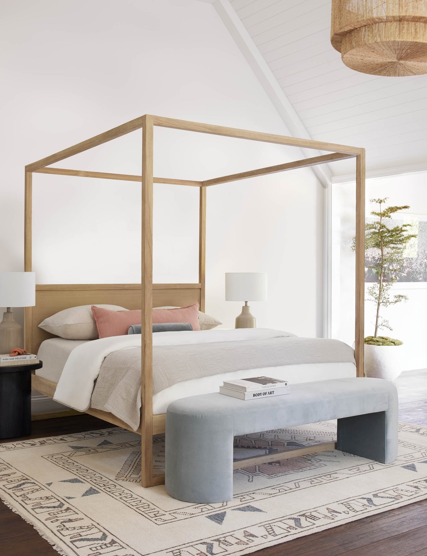 Coussin traversin en velours Sabine